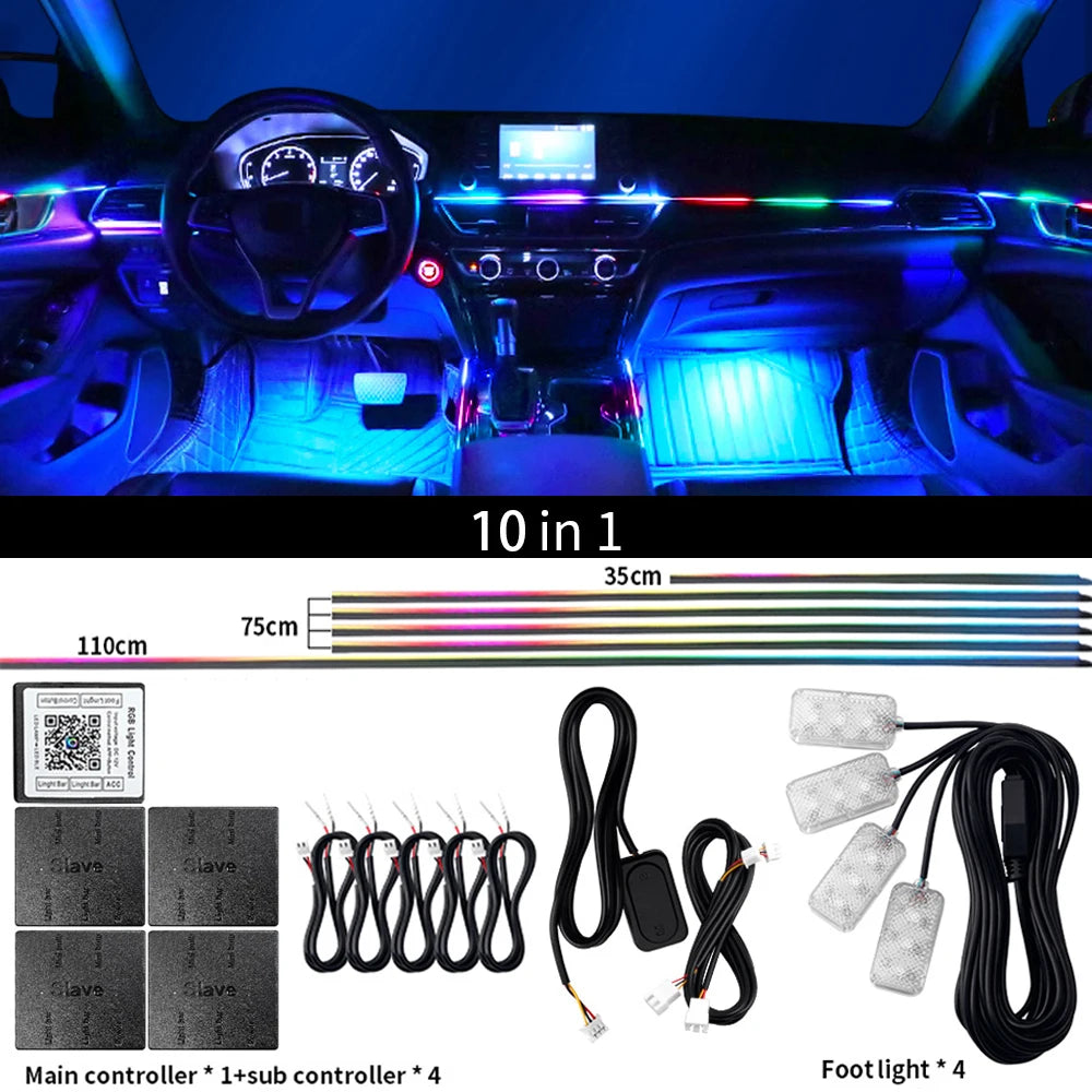 Auto LED RGB Ambient Rainbow Light Kits