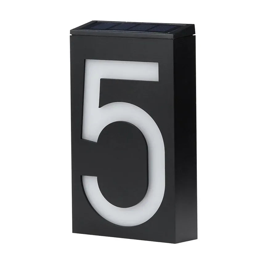 Street House Numbers Solar Powered Illuminated Big Highly Visible