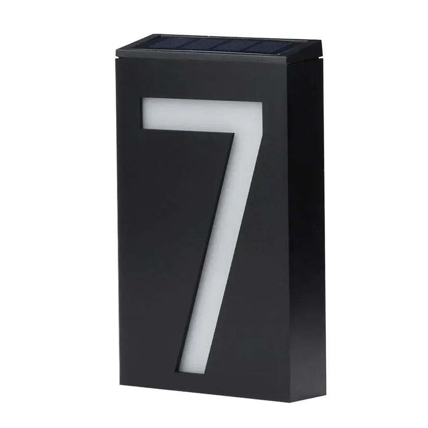 Street House Numbers Solar Powered Illuminated Big Highly Visible