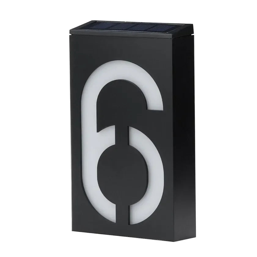 Street House Numbers Solar Powered Illuminated Big Highly Visible