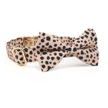 "Channing Cheetah Collar, Bow Tie/Bow, and Leash
"