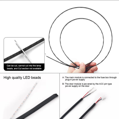 Auto LED RGB Ambient Rainbow Light Kits