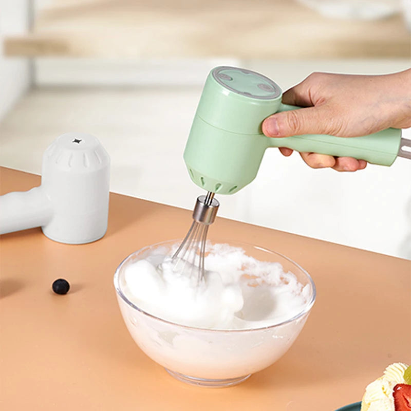 Wireless Portable Electric Food Mixer Hand Blender 3 Speeds High Power Dough Blender Egg Beater Baking Hand Mixer Kitchen Tools