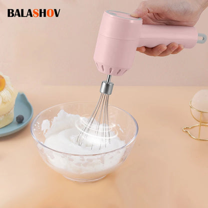 Wireless Portable Electric Food Mixer Hand Blender 3 Speeds High Power Dough Blender Egg Beater Baking Hand Mixer Kitchen Tools
