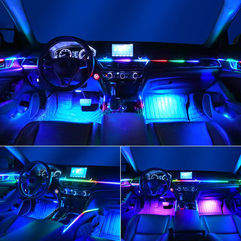 Auto LED RGB Ambient Rainbow Light Kits