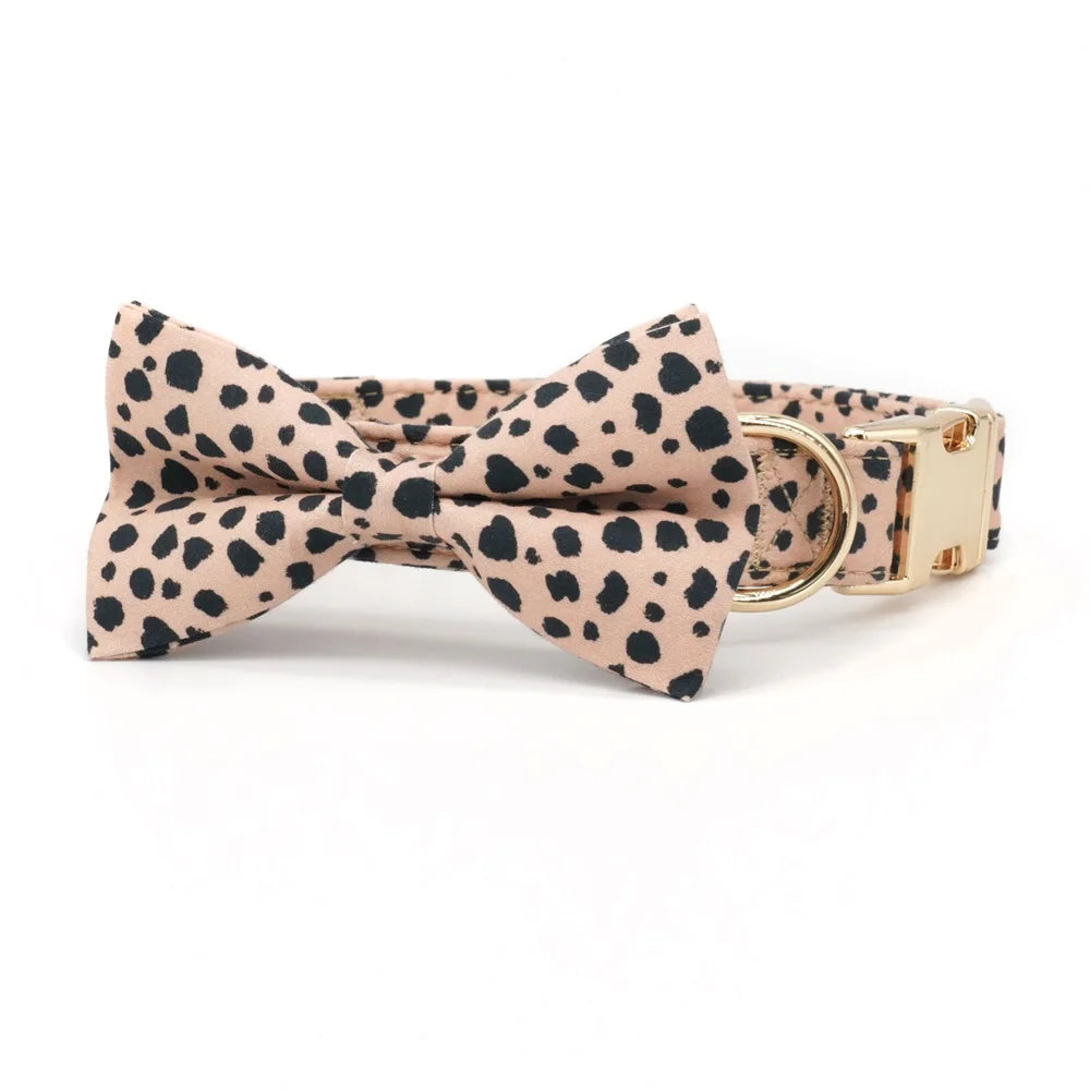 "Channing Cheetah Collar, Bow Tie/Bow, and Leash
"
