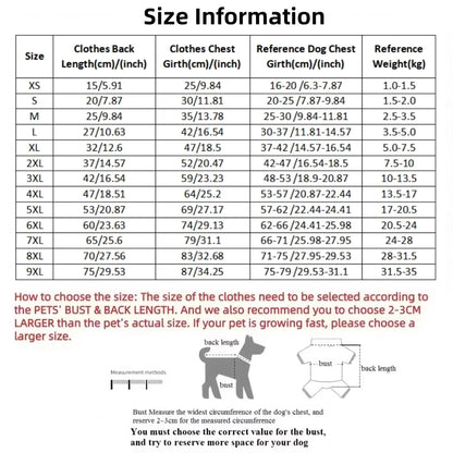 Dog Sweater Winter Clothes Hoodie Shirt