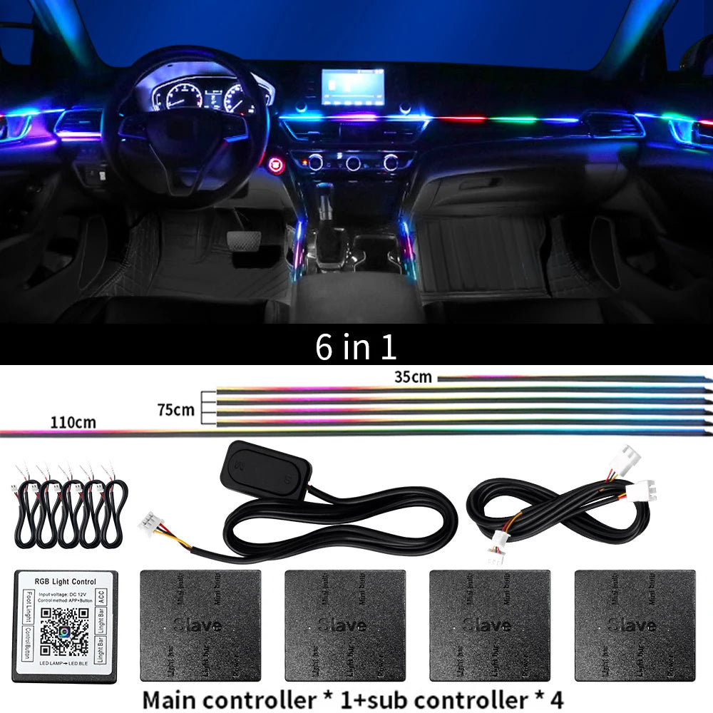 Auto LED RGB Ambient Rainbow Light Kits